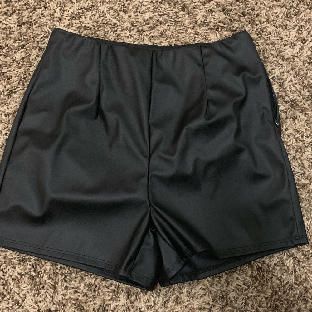 Pleather shorts